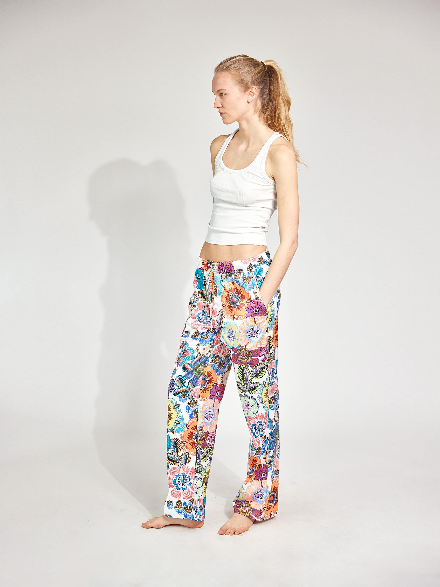 Flower Tantra Bootcut Satinhose