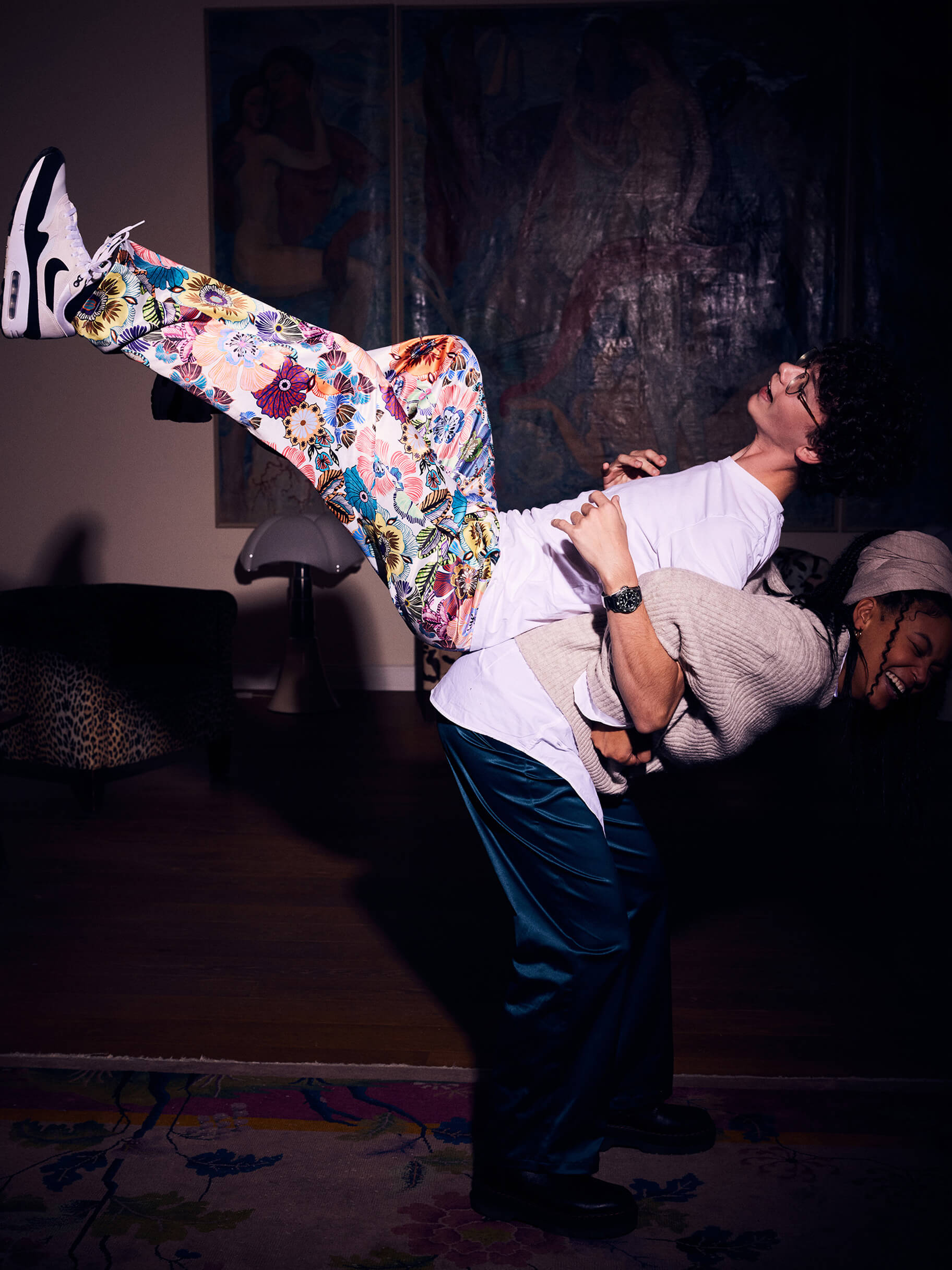 Flower Tantra Satinhose Bootcut Fit