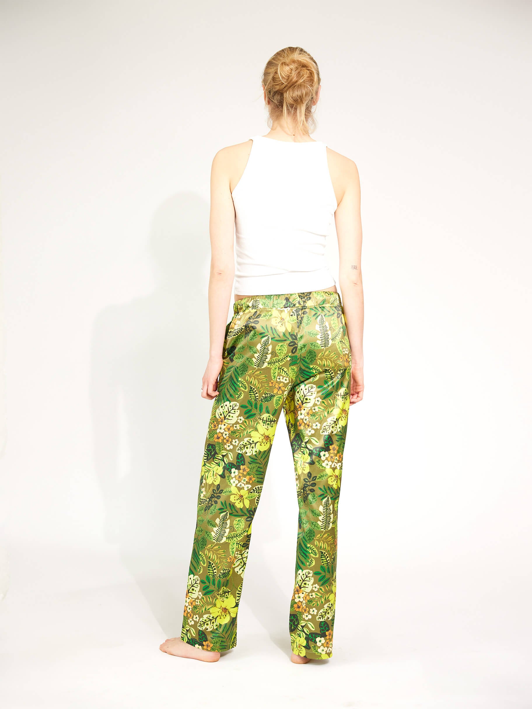 Quincy Jungle Satinhose mit Dschungel-Print