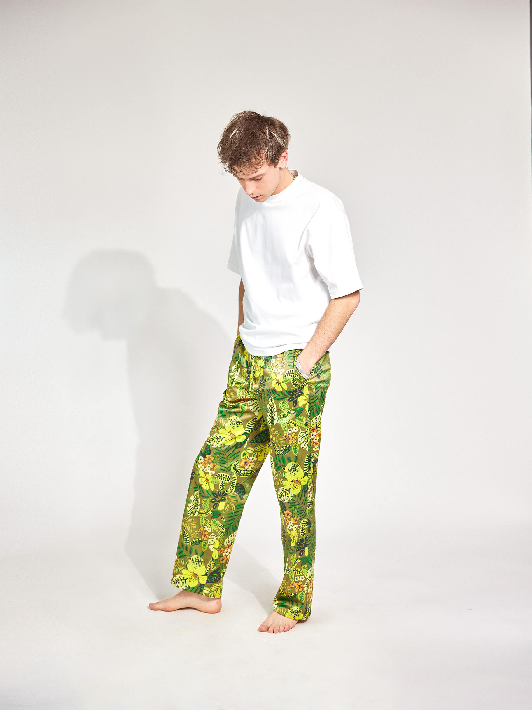 Quincy Jungle Satinhose für Streetwear