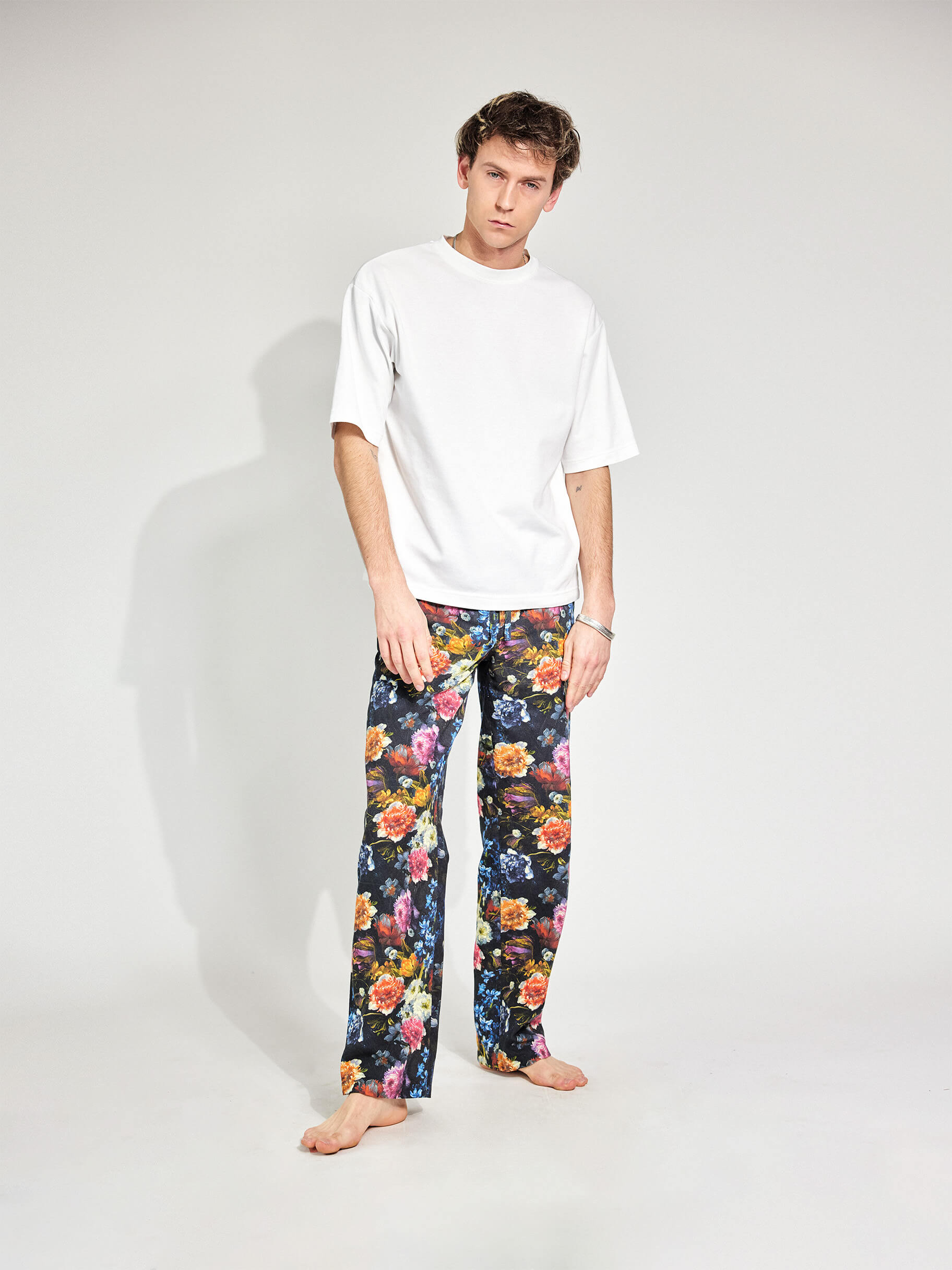 Night Blossom Baumwollhose Damen und Herren