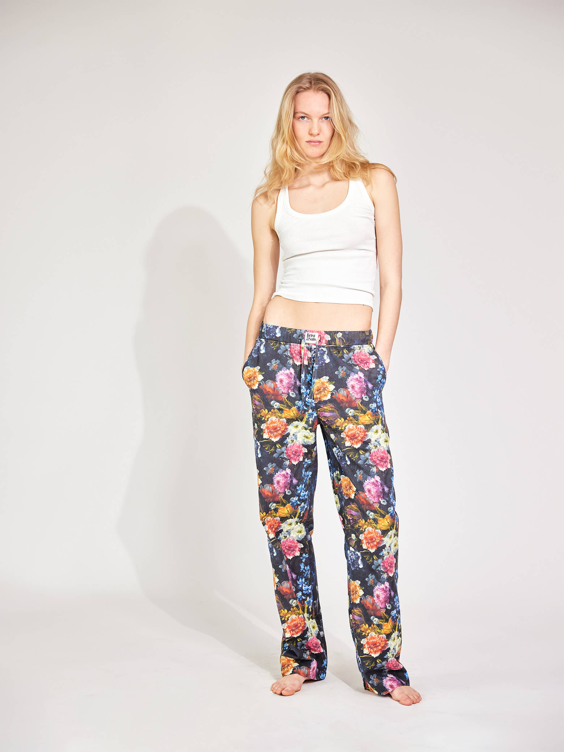 Night Blossom Hose mit Blumen-Print