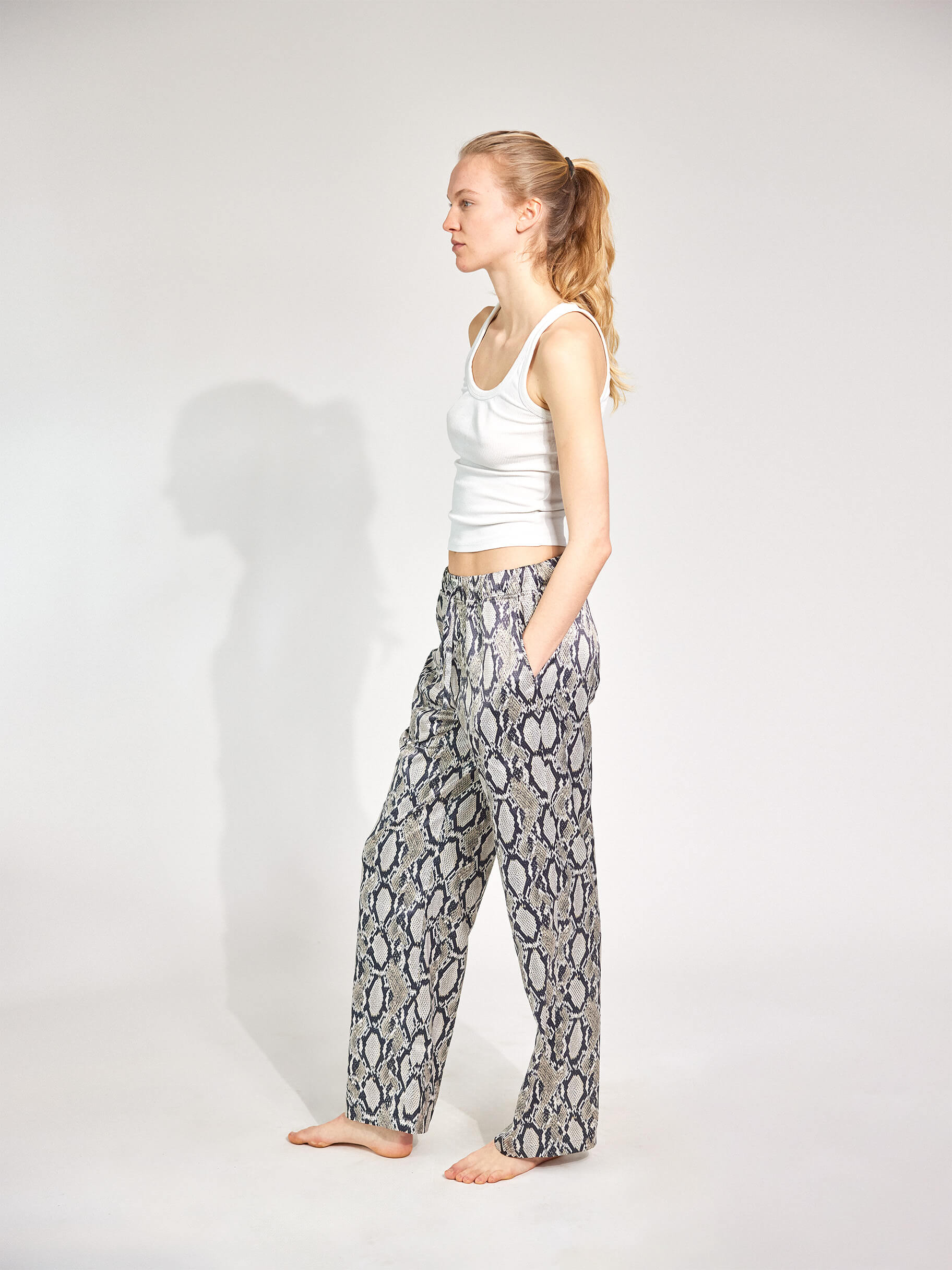 Snake Plissken Satinhose für Damen und Herren