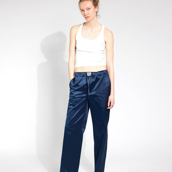 Blaue Satinhose Damen und Herren Betsy & Sons