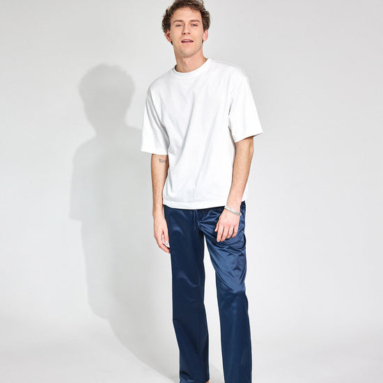 Very Serious Blue Satinhose dunkelblau