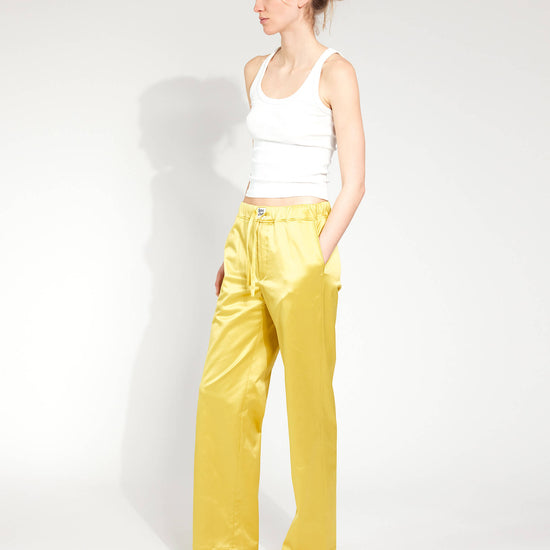 Gold & Glitter Satinhose Bootcut Fit