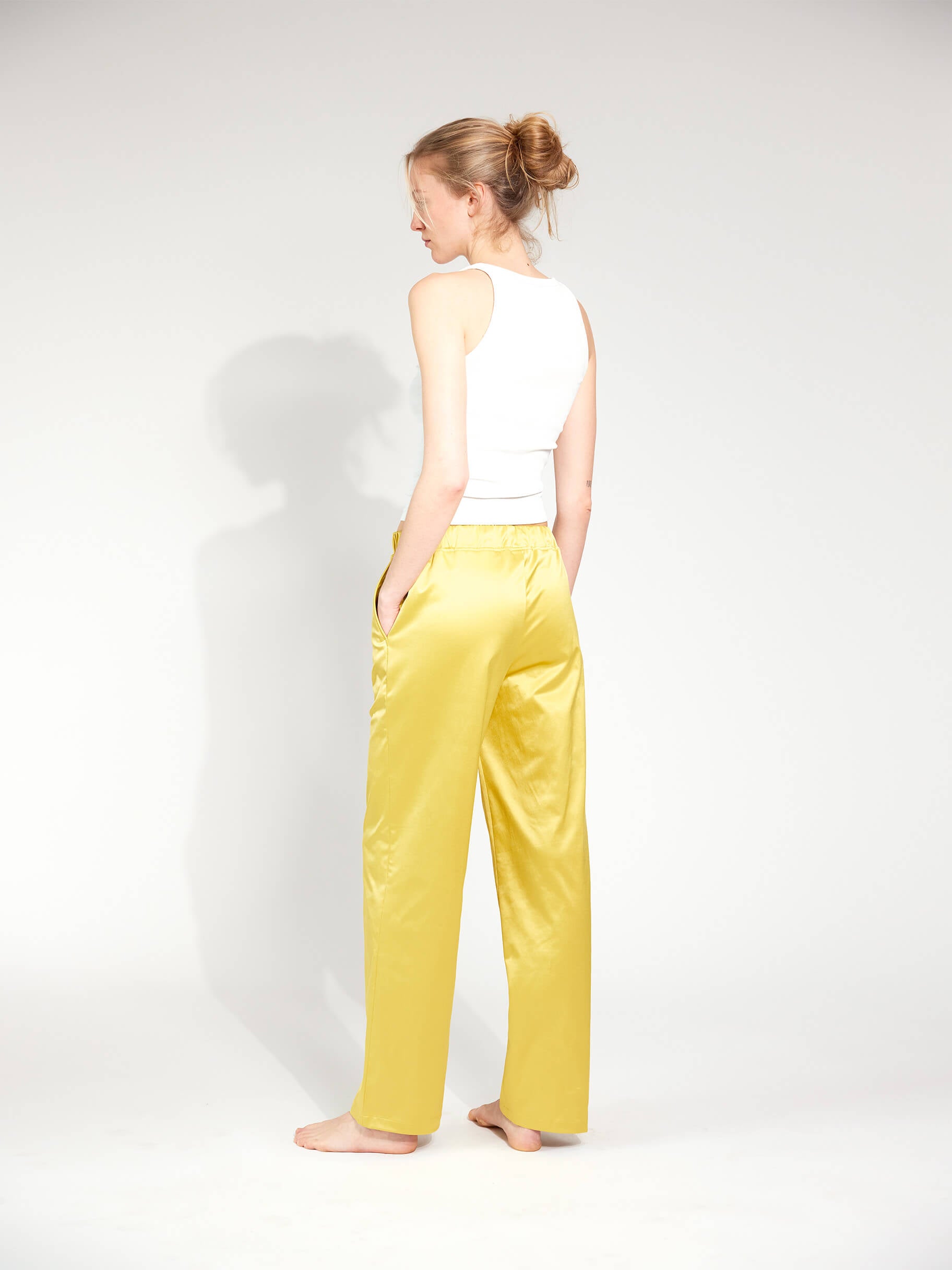 Gold & Glitter Weite Stoffhose Damen und Herren
