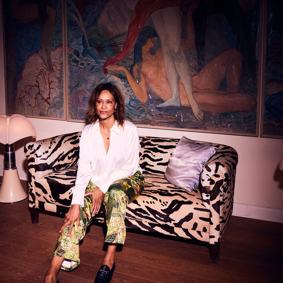 Quincy Jungle Satinhose Casual Look