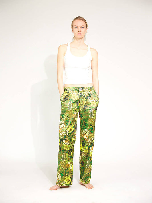 Quincy Jungle Bootcut Satinhose