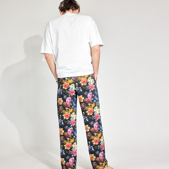 Night Blossom Bunte Baumwollhose Damen und Herren