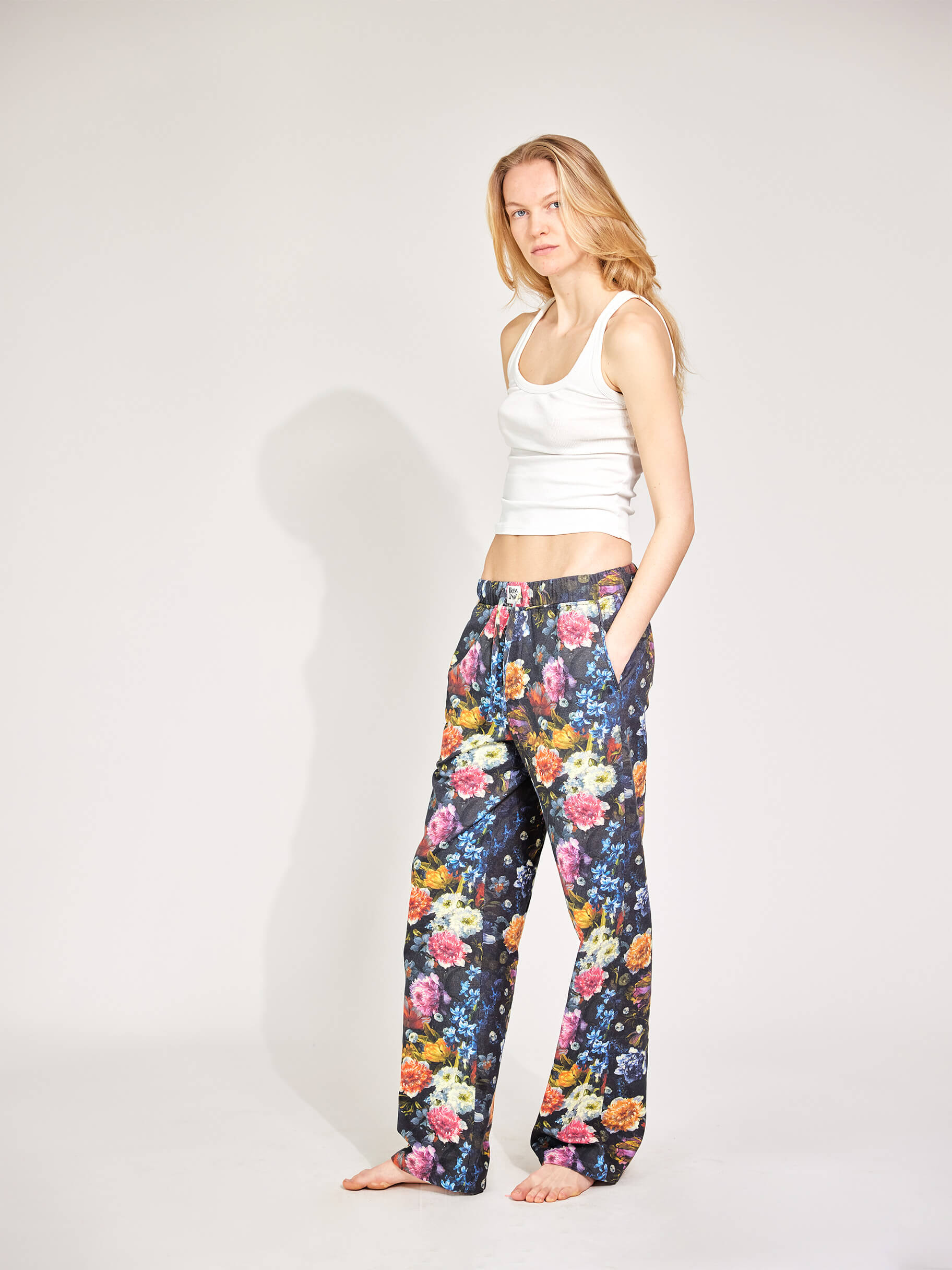 Night Blossom Baumwollhose Unisex Fit