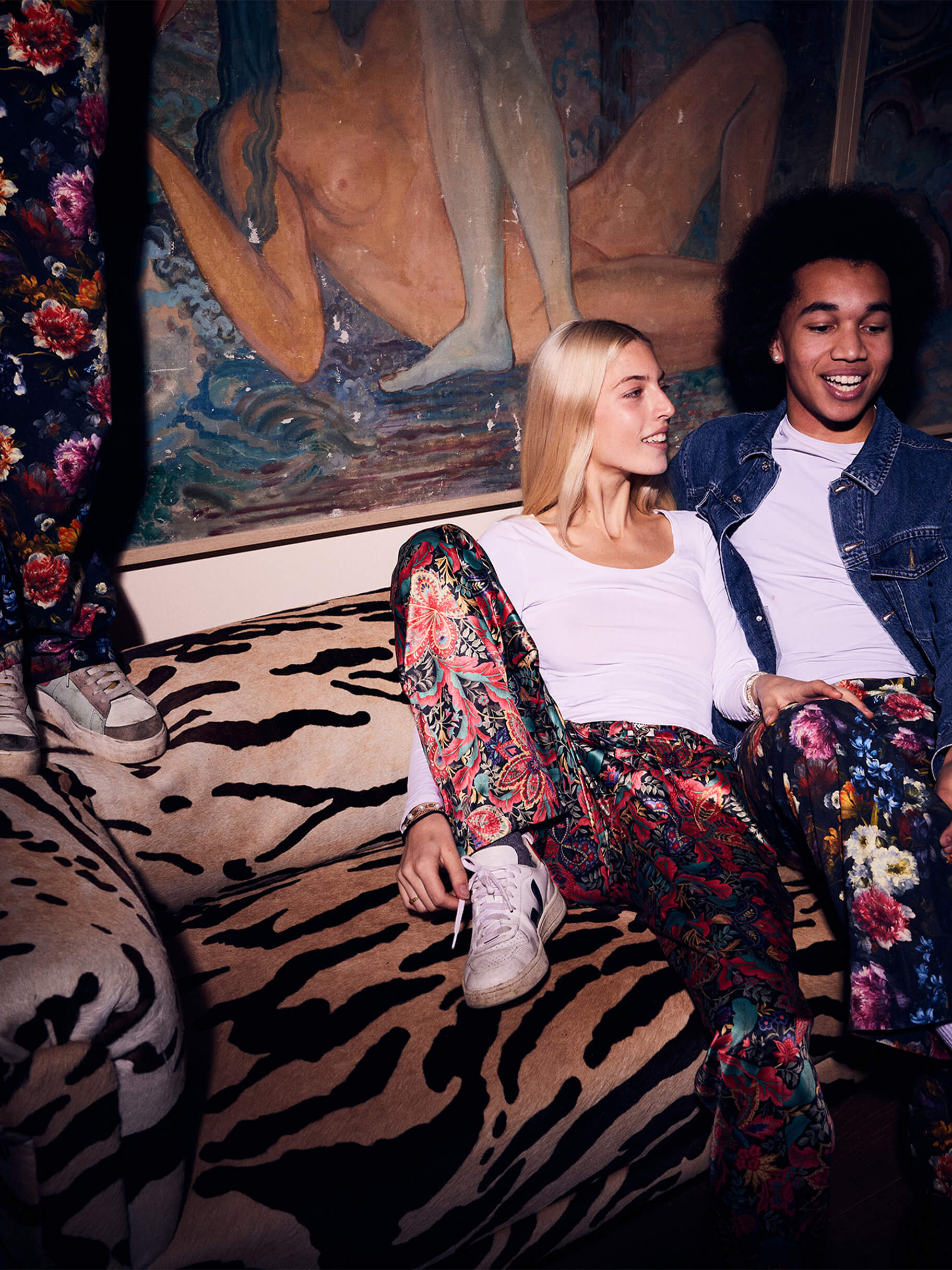 Night Blossom Baumwollhose Casual Look