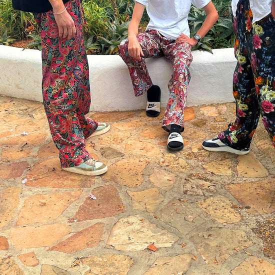 Power Paisley Bunte Satinhose Damen und Herren