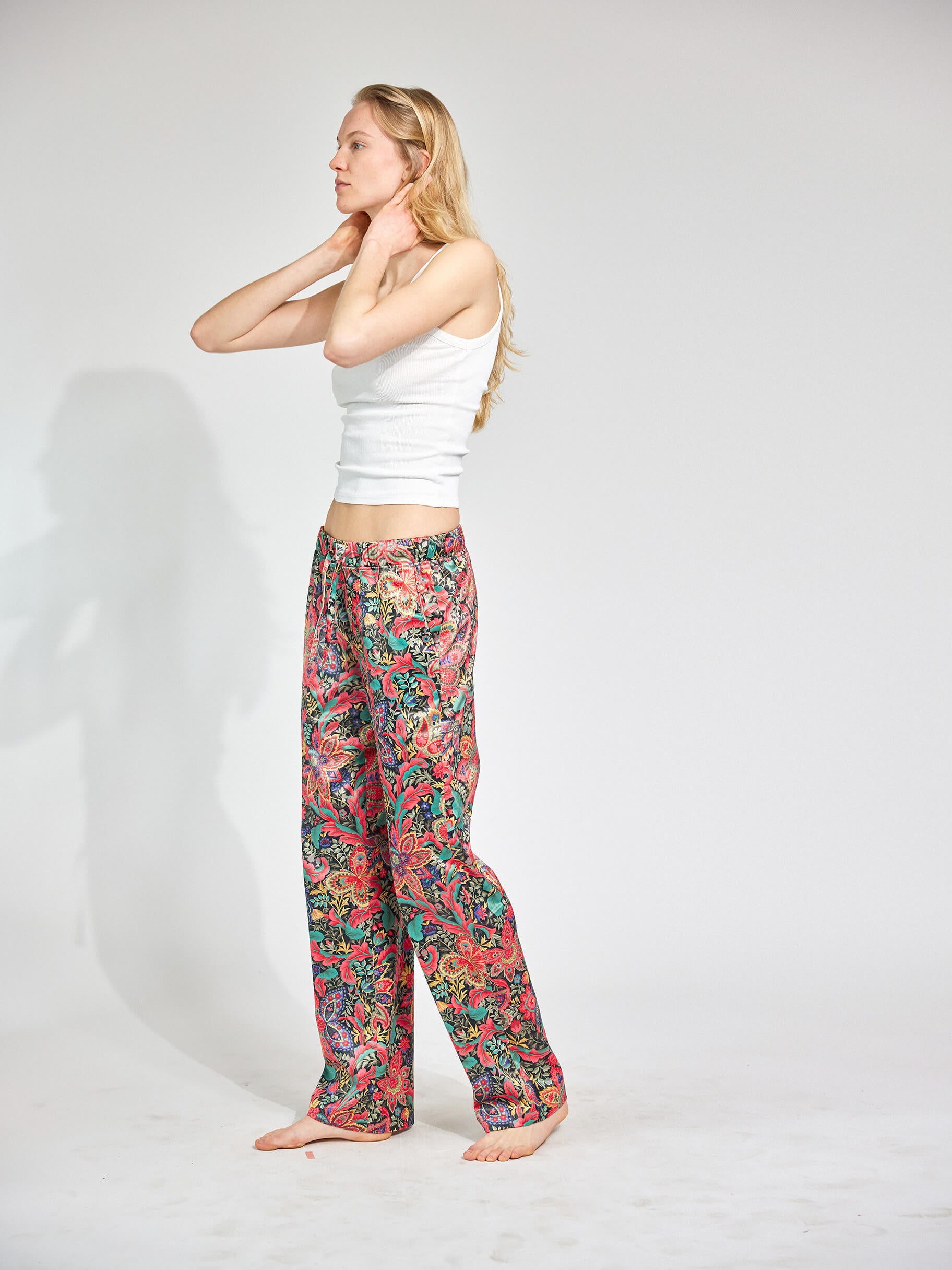 Power Paisley Bunte Satinhose Damen und Herren