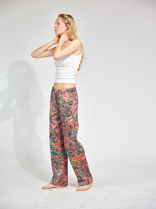 Power Paisley Bunte Satinhose Damen und Herren