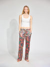 Power Paisley Satinhose mit Paisley-Print