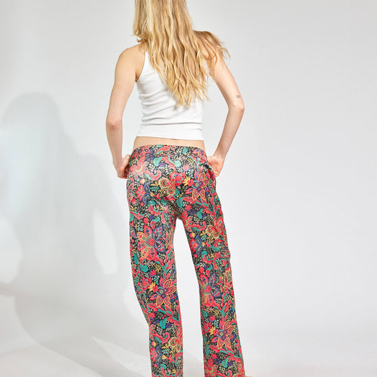 Power Paisley Bootcut Satinhose